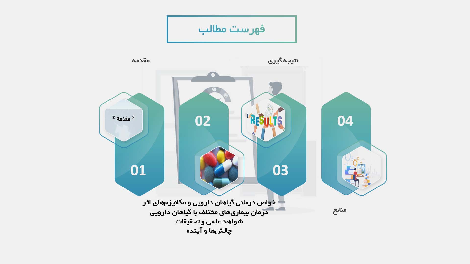 پاورپوینت در مورد خواص درمانی گیاهان دارویی در درمان بیماری‌های مختلف